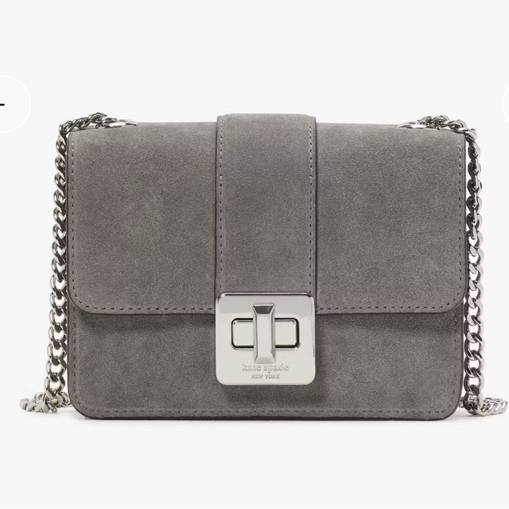 Kate Spade Charcoal Suede Crossbody Bag